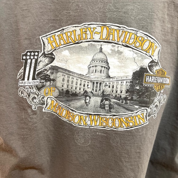Harley Davidson t shirt x large Madison Wisconsin motorcycle - Picture 7 of 7